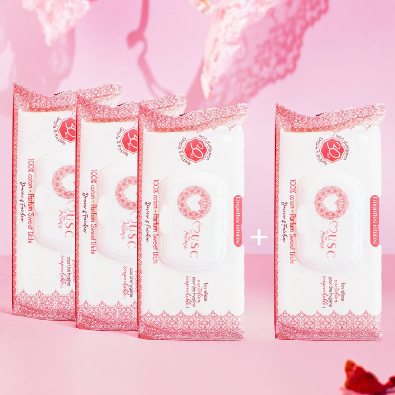 Maresana Sweet Litchi Intimate Wipes Pack – 3 + 1 Free Offer